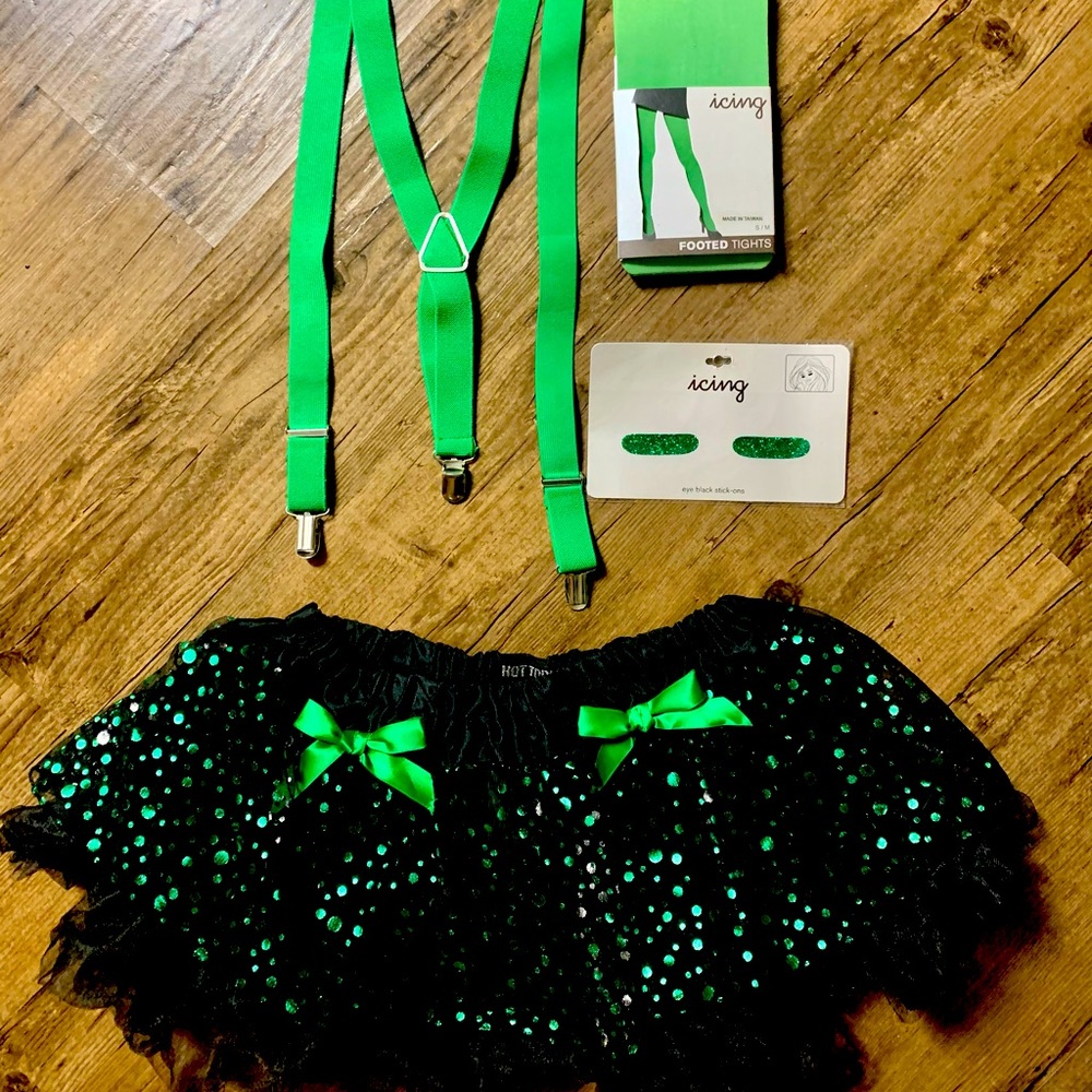 St. Patty's Day Outfit! Tights and tutu are NWT.